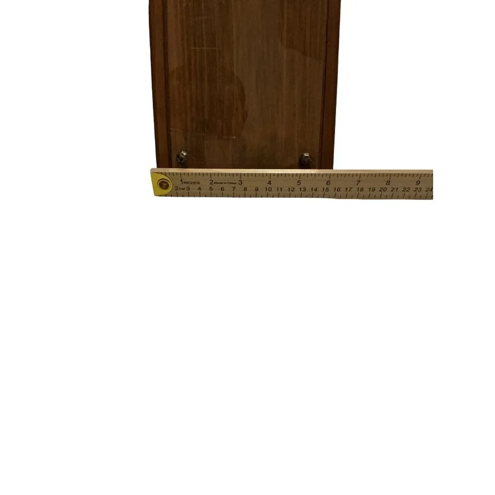 Vintage Handmade Wooden Photo Frame With Plastic Cover &‎ Brass Screws
